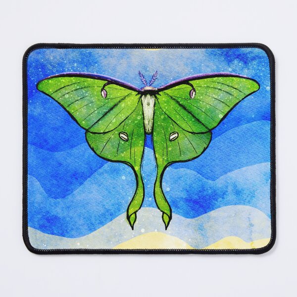 Item preview, Luna Moth under the moonlight - Blue Background designed and sold by Kelly Lees.