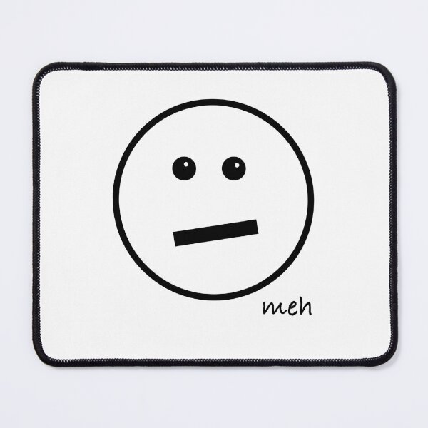 Item preview, Meh Face Emoji - Oversized Black on White designed and sold by Whoopsidoodle.
