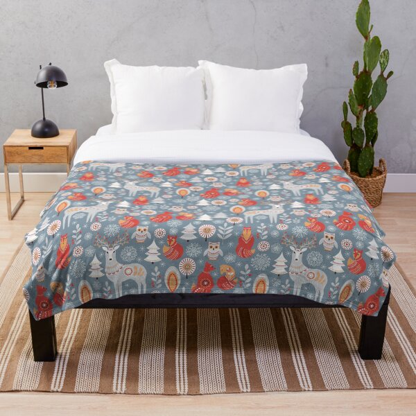 Item preview, Folk Forest Animal Pattern Scandinavian Style designed and sold by OrnamentallyYou.