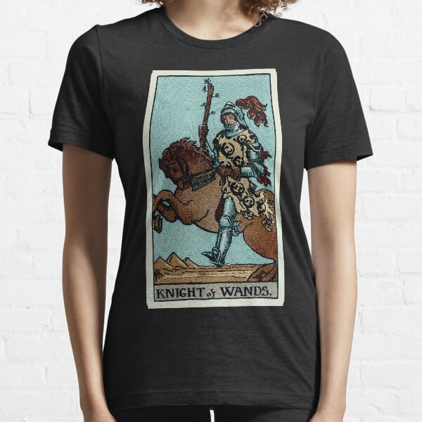 Vintage Handmade Tarot card store t-shirt- The Knight of Wands