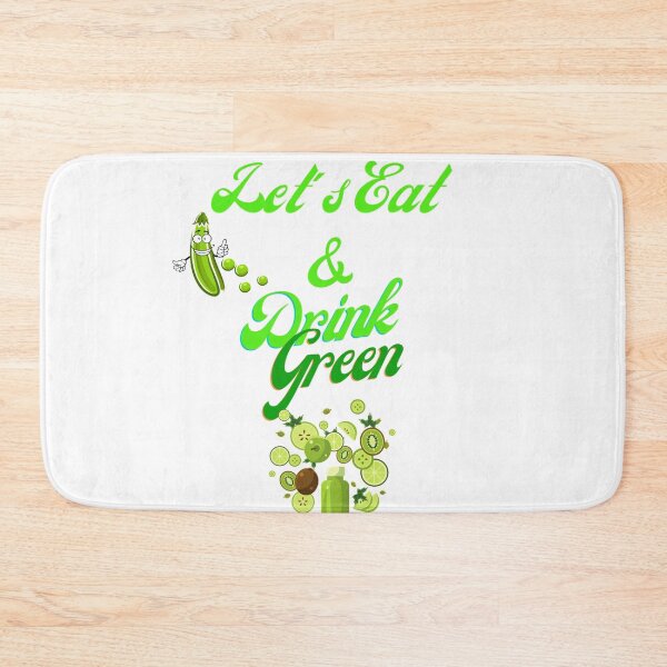 Item preview, Cute Funny Let's  Eat & Drink Green designed and sold by Darlene Douglas-Jackson.