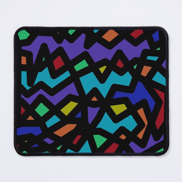 Item preview, Dark Rainbow Geometric Lines and Shapes designed and sold by Whoopsidoodle.