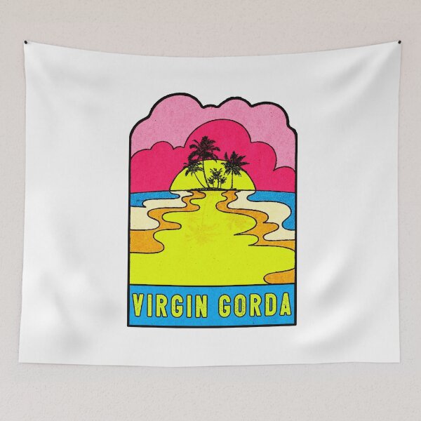 Item preview, Virgin Gorda Groovy Sunset 70's Hippie Hippy Vintage British Virgin Islands designed and sold by DESTINATIONS DECAL DOS.