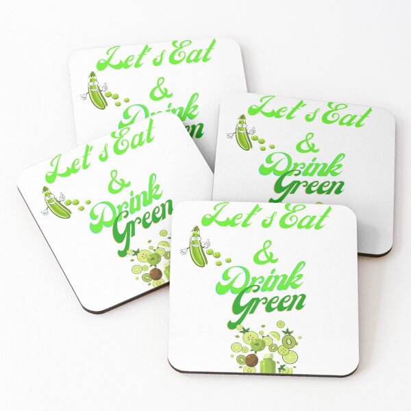 Item preview, Cute Funny Let's  Eat & Drink Green designed and sold by Darlene Douglas-Jackson.