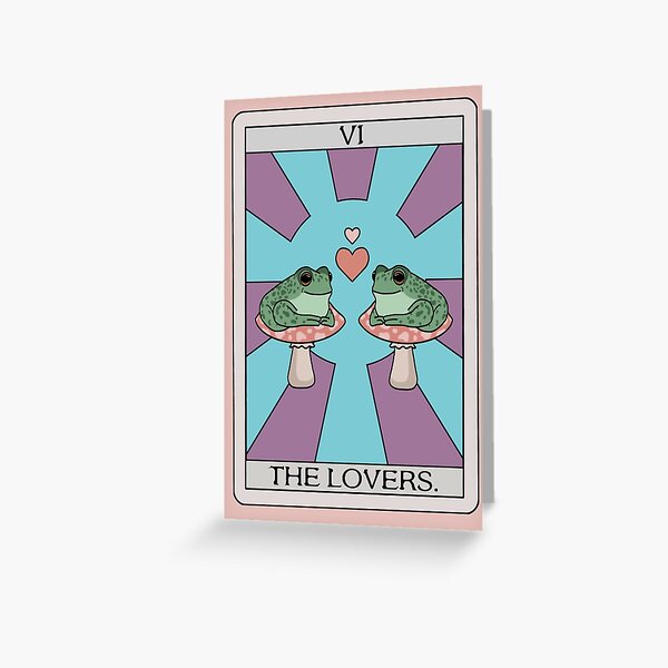 Vista previa del artículo con la obra «Tarot de la Rana de los Enamorados», diseñado y vendido por melouker.