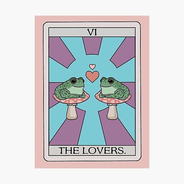 The Lovers Frog Tarot Photographic Print
