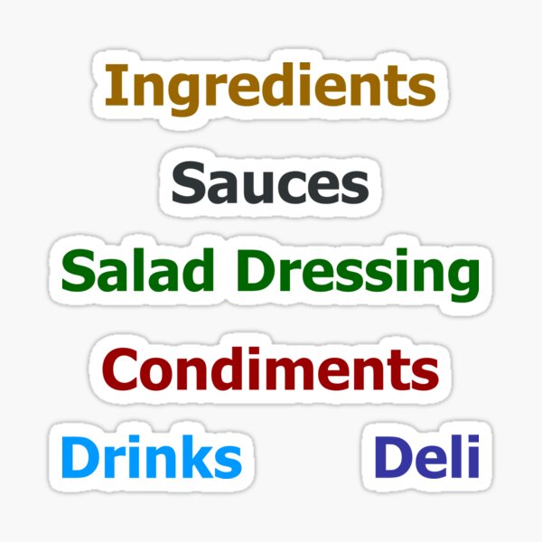 Fridge shelf labels Sticker
