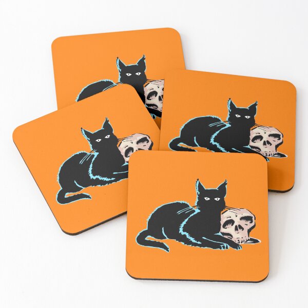 Item preview, Cat and Skull designed and sold by ArtEntwined.