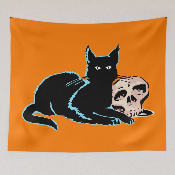 Item preview, Cat and Skull designed and sold by ArtEntwined.