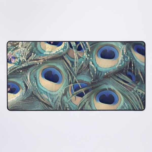 Item preview, Turquoise and Green Feathers Pattern designed and sold by Rokay Arts.