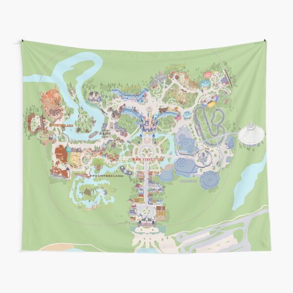 Item preview, Magical Kingdom Park Map designed and sold by Janie-O.