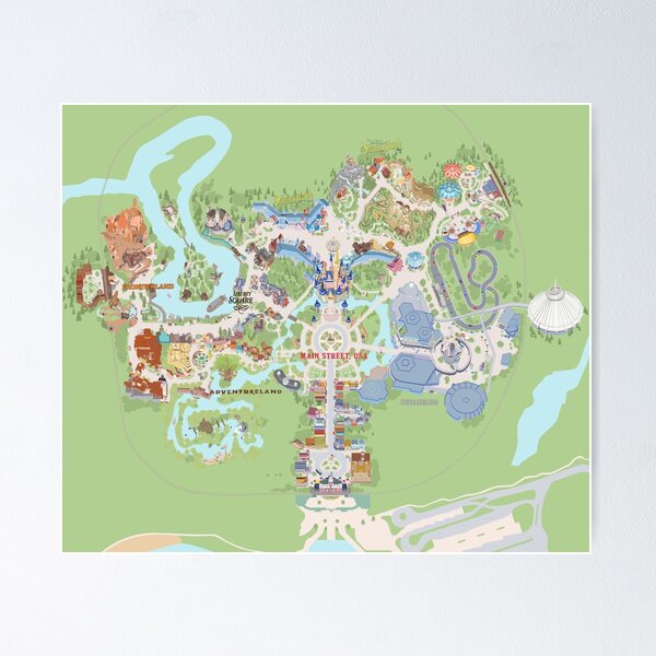 Item preview, Magical Kingdom Park Map designed and sold by Janie-O.