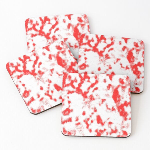 Item preview, abstract flower print in red by dePace' designed and sold by mrpropcake.