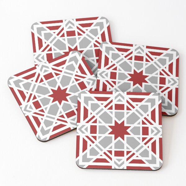 Artikelvorschau, Geometric, ornamental, mustard yellow, burgundy, grey, white entworfen und verkauft von Svitac.