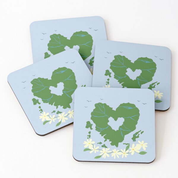 Item preview, A green heart imitating the Earth on a blue background. designed and sold by Nia-Chi.