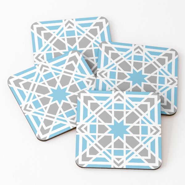 Artikelvorschau, Geometric, ornamental, teal, grey, white entworfen und verkauft von Svitac.
