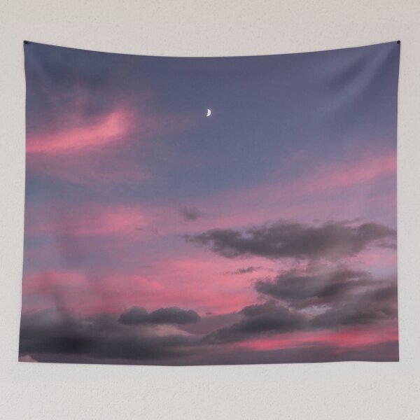 Item preview, Amanecer rosa púrpura de ensueño con luna designed and sold by Danny Wanders.