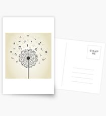 Music a dandelion Postcards
