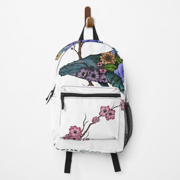 Item preview, Floral Whale - Colour - White Background designed and sold by SamuelJ.