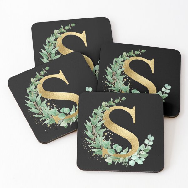 Item preview, Gold  alphabet S letters,T-Shirt, women ,wedding, girls, Alphabet | Gold Letters. White Floral Alphabet   Clip art, Watercolor Flowers Alphabet Letters. designed and sold by giantdesigns.