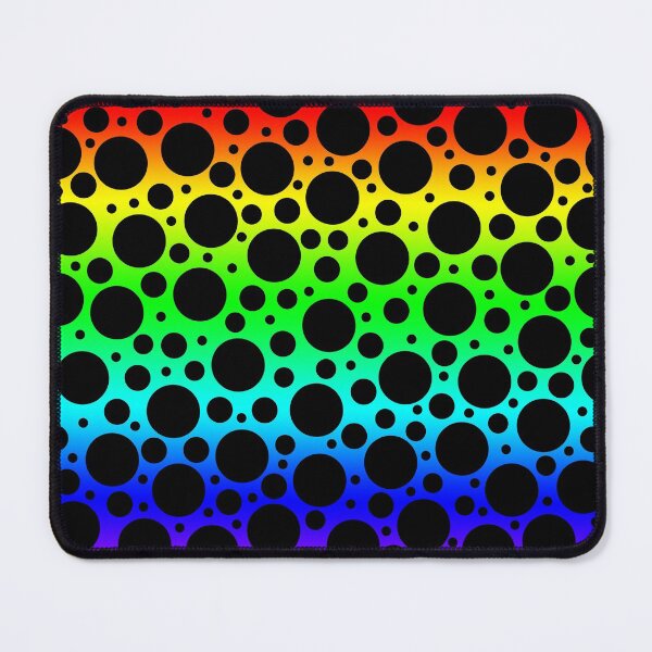Item preview, Random Polka Dots - Black on Rainbow designed and sold by Whoopsidoodle.
