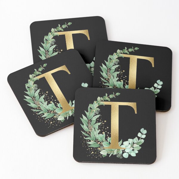 Item preview, Gold  alphabet T letters,T-Shirt, women ,wedding, girls, Alphabet | Gold Letters. White Floral Alphabet   Clip art, Watercolor Flowers Alphabet Letters. designed and sold by giantdesigns.