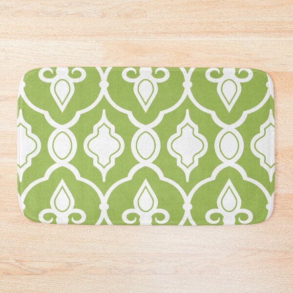 Artikelvorschau, Modern, elegant, ornamental pattern in lime green and white entworfen und verkauft von Svitac.