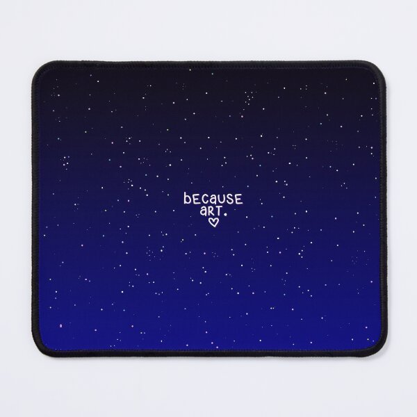 Item preview, Because Art. Black Blue Gradient with Stars designed and sold by Whoopsidoodle.