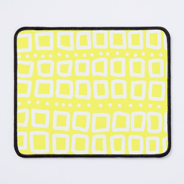 Item preview, Abstract Squares and Dots in Yellow and White designed and sold by Whoopsidoodle.