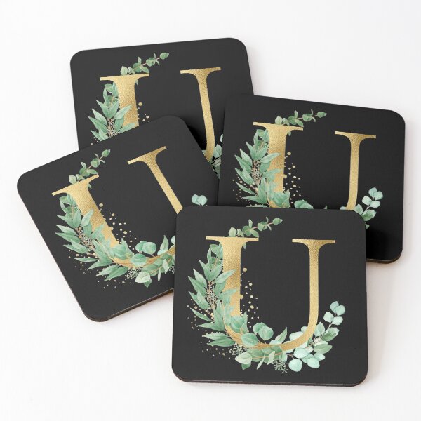 Item preview,  Gold  alphabet U letters,T-Shirt, women ,wedding, girls, Alphabet | Gold Letters. White Floral Alphabet   Clip art, Watercolor Flowers Alphabet Letters. designed and sold by giantdesigns.