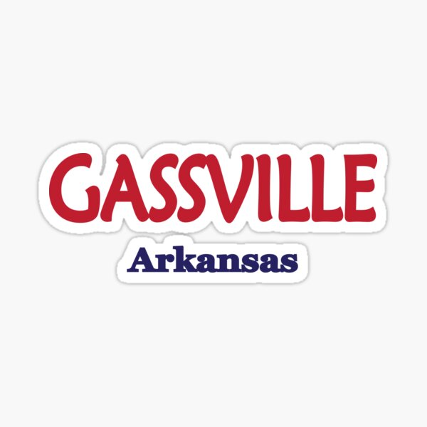 "Gassville, Arkansas" Sticker for Sale by PSCSCo Redbubble
