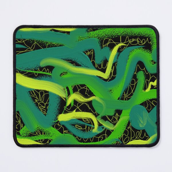 Item preview, Green Neon Bright Brush Strokes Abstract Art Oil Painting designed and sold by hopecope.