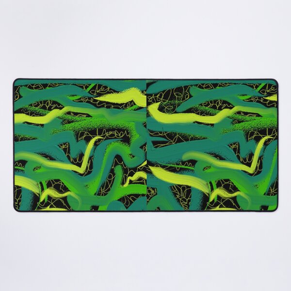 Item preview, Green Neon Bright Brush Strokes Abstract Art Oil Painting designed and sold by hopecope.