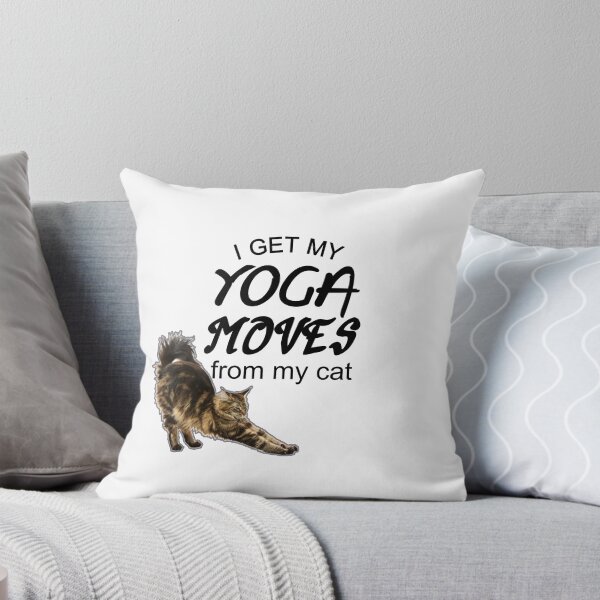 Item preview,  i get my yoga moves from my cat funny cat stretchin  ,yoga time ,funny cat stretch designed and sold by Havic  Tees.