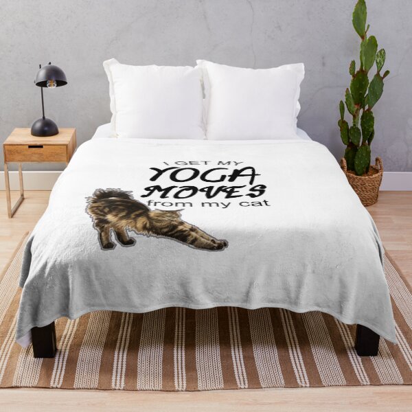 Item preview, i get my yoga moves from my cat funny cat stretchin ,yoga time ,funny cat stretch designed and sold by Havic Tees.