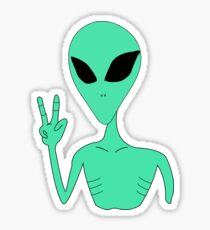 Pegatina Dibujos animados alienígena verde