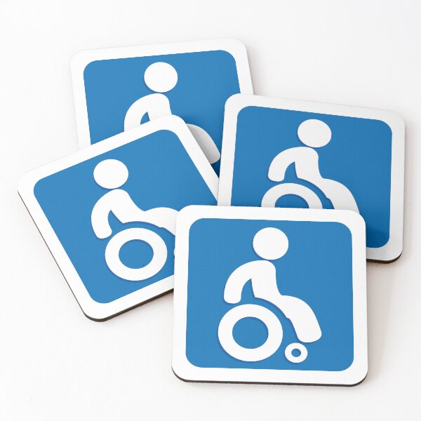 Item preview, Icon representing square button, pictogram deficient physical chairwoman. Ideal for catalogs, information and institutional material designed and sold by LucianoCosmo.