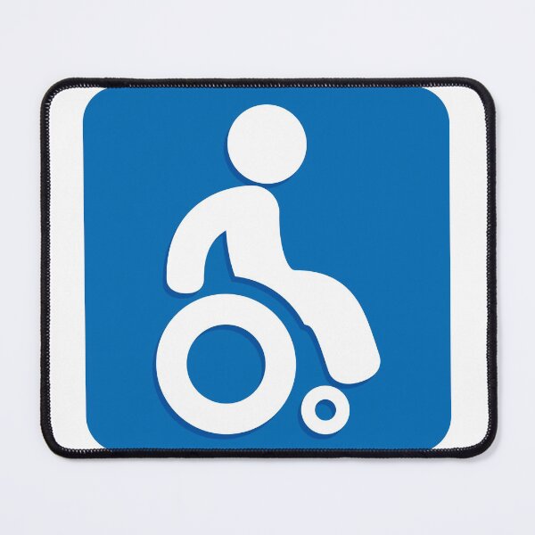 Item preview, Icon representing square button, pictogram deficient physical chairwoman. Ideal for catalogs, information and institutional material designed and sold by LucianoCosmo.