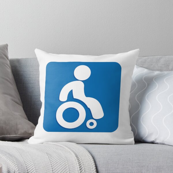 Item preview, Icon representing square button, pictogram deficient physical chairwoman. Ideal for catalogs, information and institutional material designed and sold by LucianoCosmo.