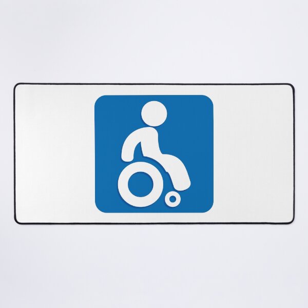 Item preview, Icon representing square button, pictogram deficient physical chairwoman. Ideal for catalogs, information and institutional material designed and sold by LucianoCosmo.