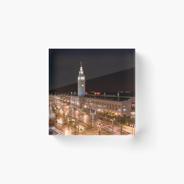 Item preview, San Francisco Ferry Building in the Rain (color) designed and sold by jenniferloring.