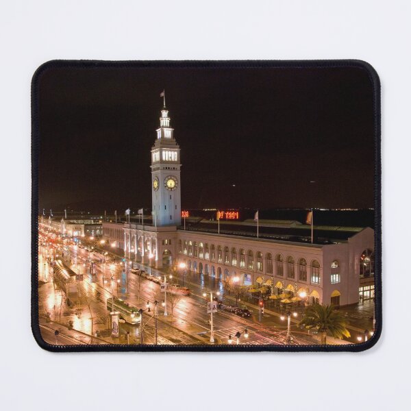 Item preview, San Francisco Ferry Building in the Rain (color) designed and sold by jenniferloring.