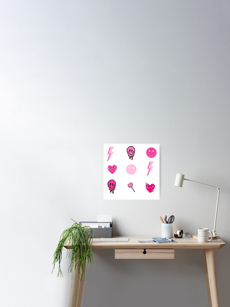 The Ultimate Preppy Pink Sticker Pack Poster for Sale by Maya B