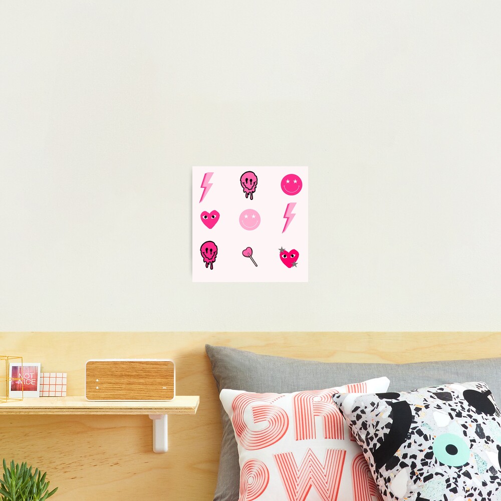 The Ultimate Preppy Pink Sticker Pack Art Board Print for Sale by Maya B