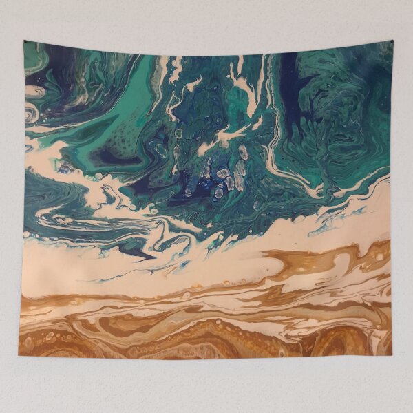 Item preview, BEACHY PAINT POUR designed and sold by BridgetBresser.