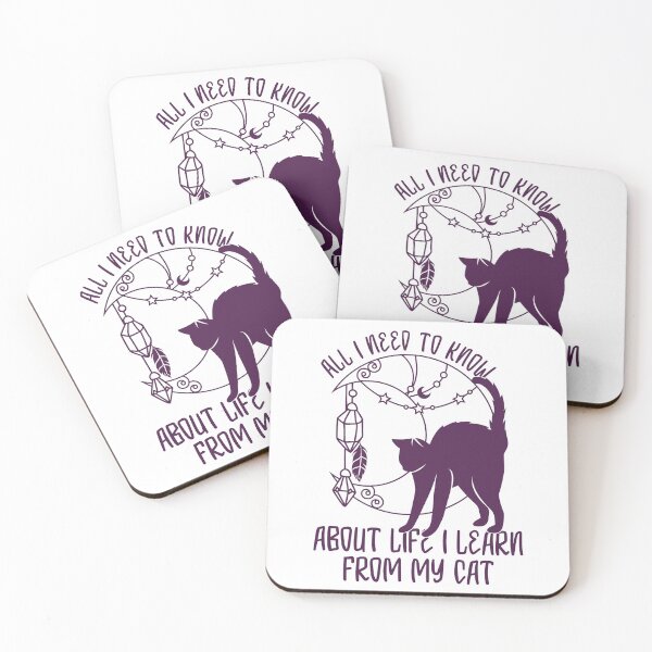 Item preview, All I Need To Know About Life I Learned From My Cat - Halloween Cat designed and sold by LarrysDesigns.