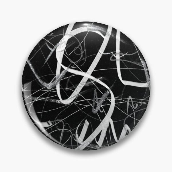 Item preview, Shine Shiny Metallic Black and White Abstract Art Mixed Media Oil Painting designed and sold by hopecope.