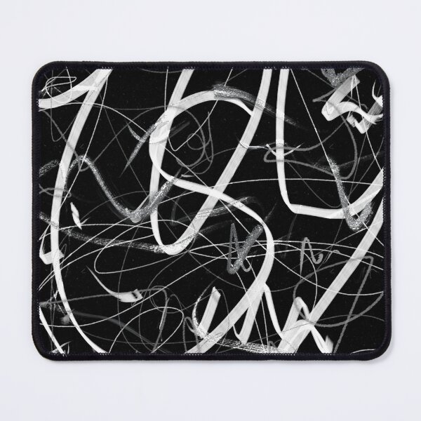 Item preview, Shine Shiny Metallic Black and White Abstract Art Mixed Media Oil Painting designed and sold by hopecope.