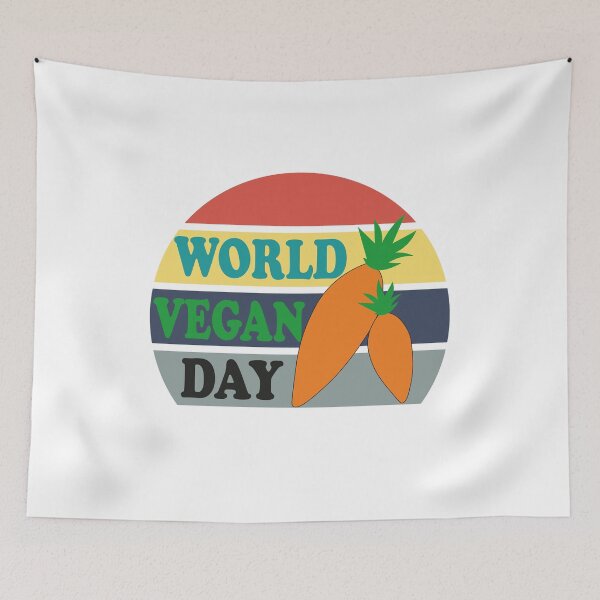 Item preview, world vegetarian day v = and vegan day designed and sold by Stickers  Designer.