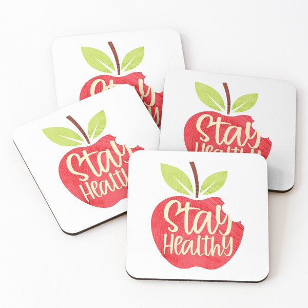 Item preview, Stay Healthy Apple - watercolor style design designed and sold by essjaydesigns.